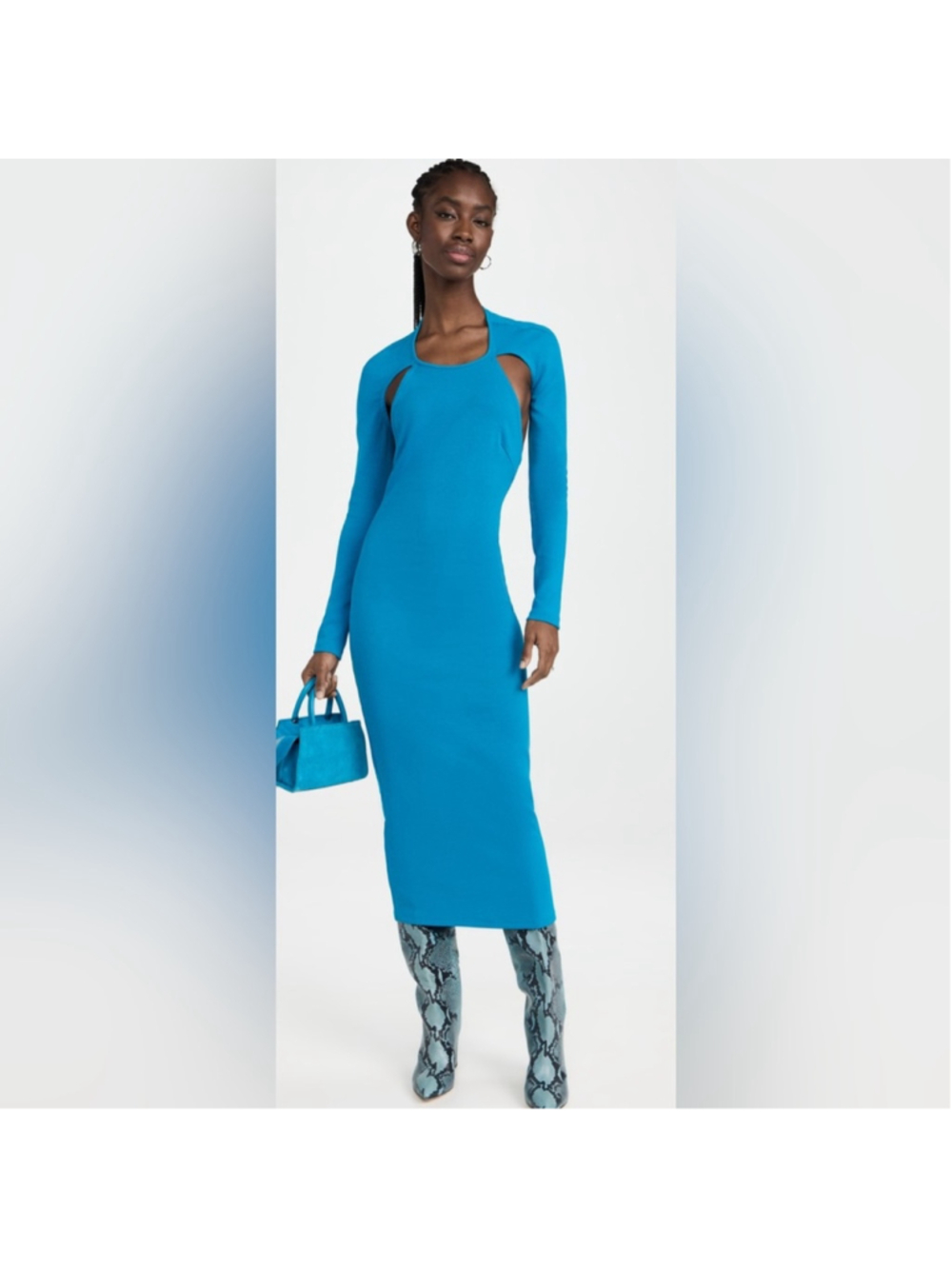 Victor Glemaud Long Sleeve Dress with Cut Out